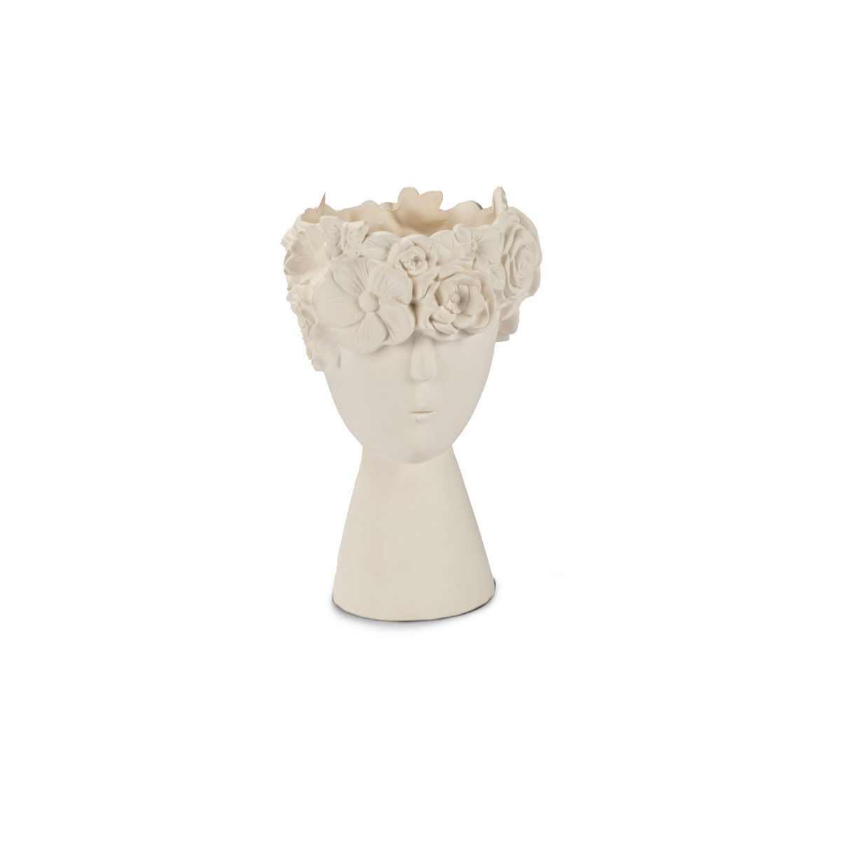 Jarra de cerâmica WINTER LIGHT branco em forma de busto 20cm