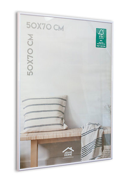 Cadre plastique gallery Ariane Home blanc l.50 x H.70 cm