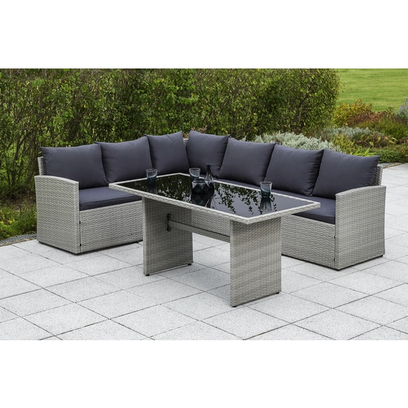 Gartenmöbelset »Lanzarote«, 6 Sitzplätze, Stahl/Kunststoff, inkl. Auflagen