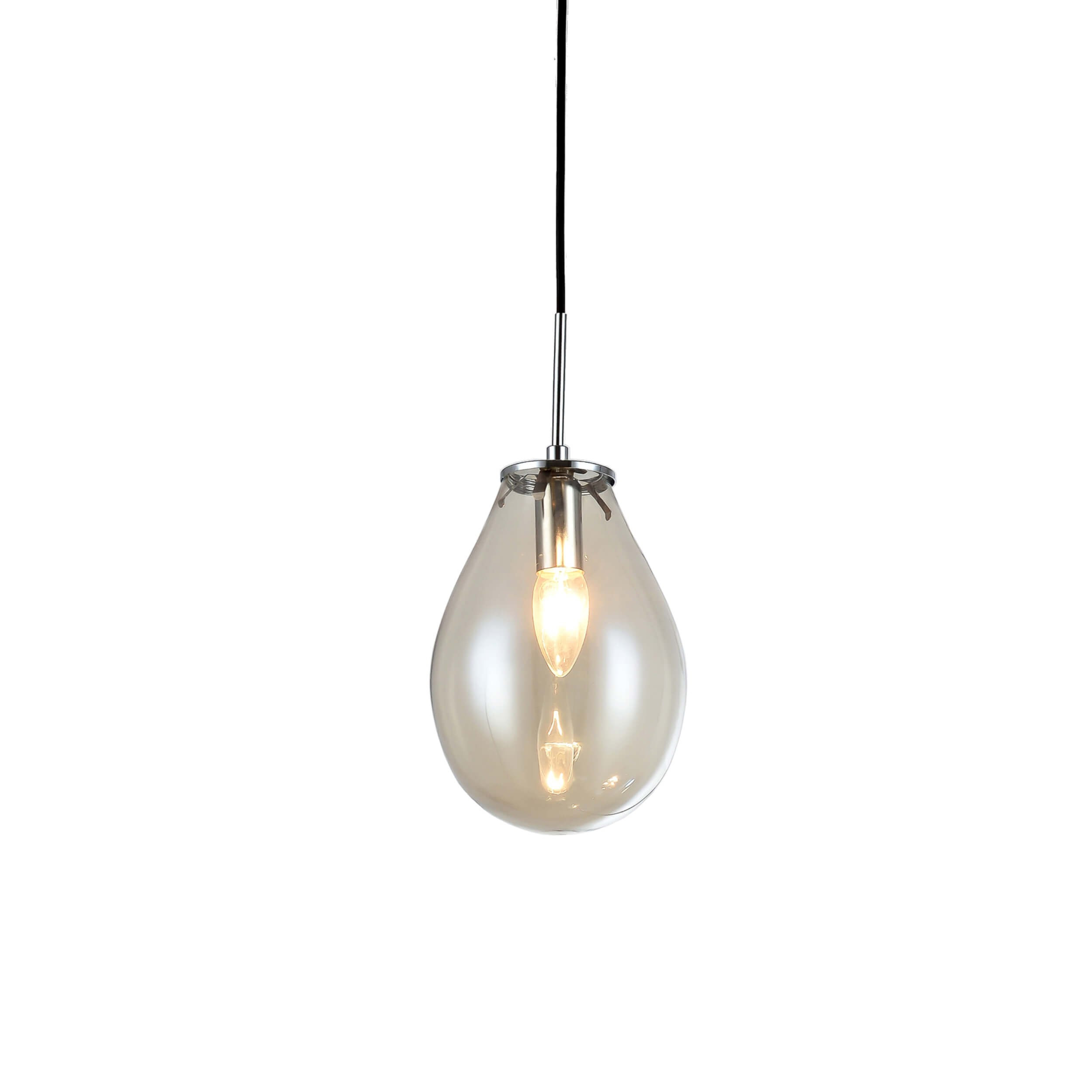 Lampa wisząca czarno-przezroczysta Fondi 1xE14x40W Light Prestige