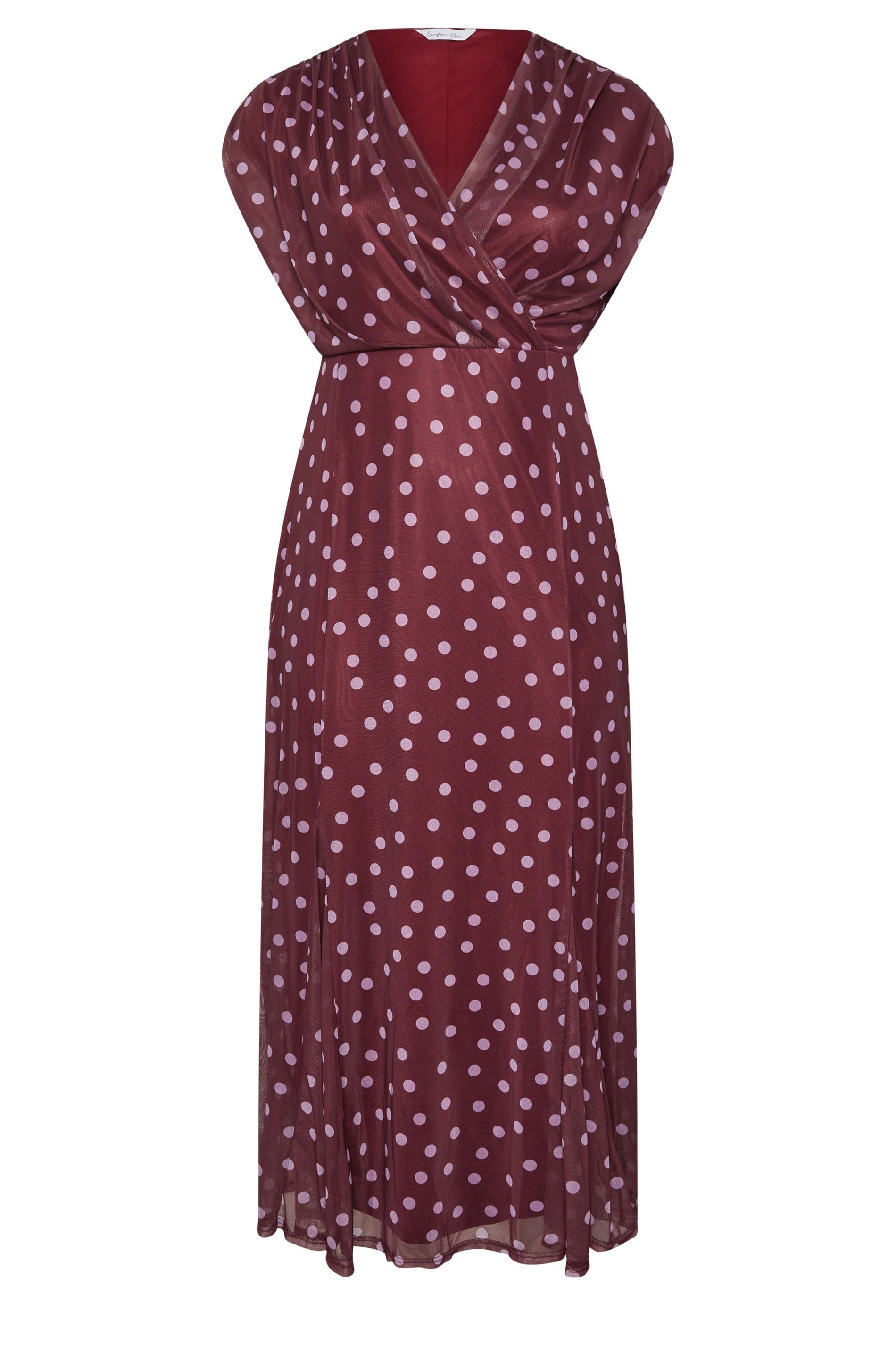 Yours Polka Dot Godet Hem Wrap Dress