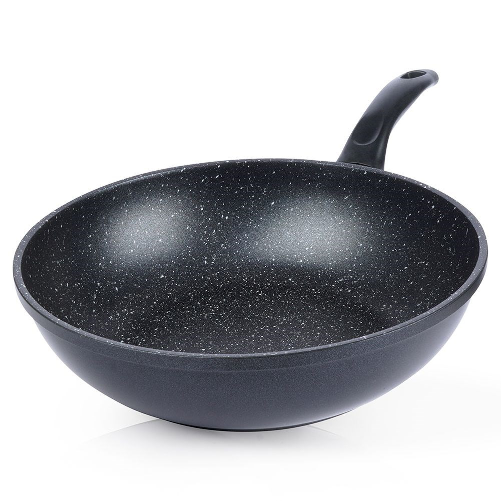 Patelnia wok granitowy do smażenia duszenia GRANDE 30 cm
