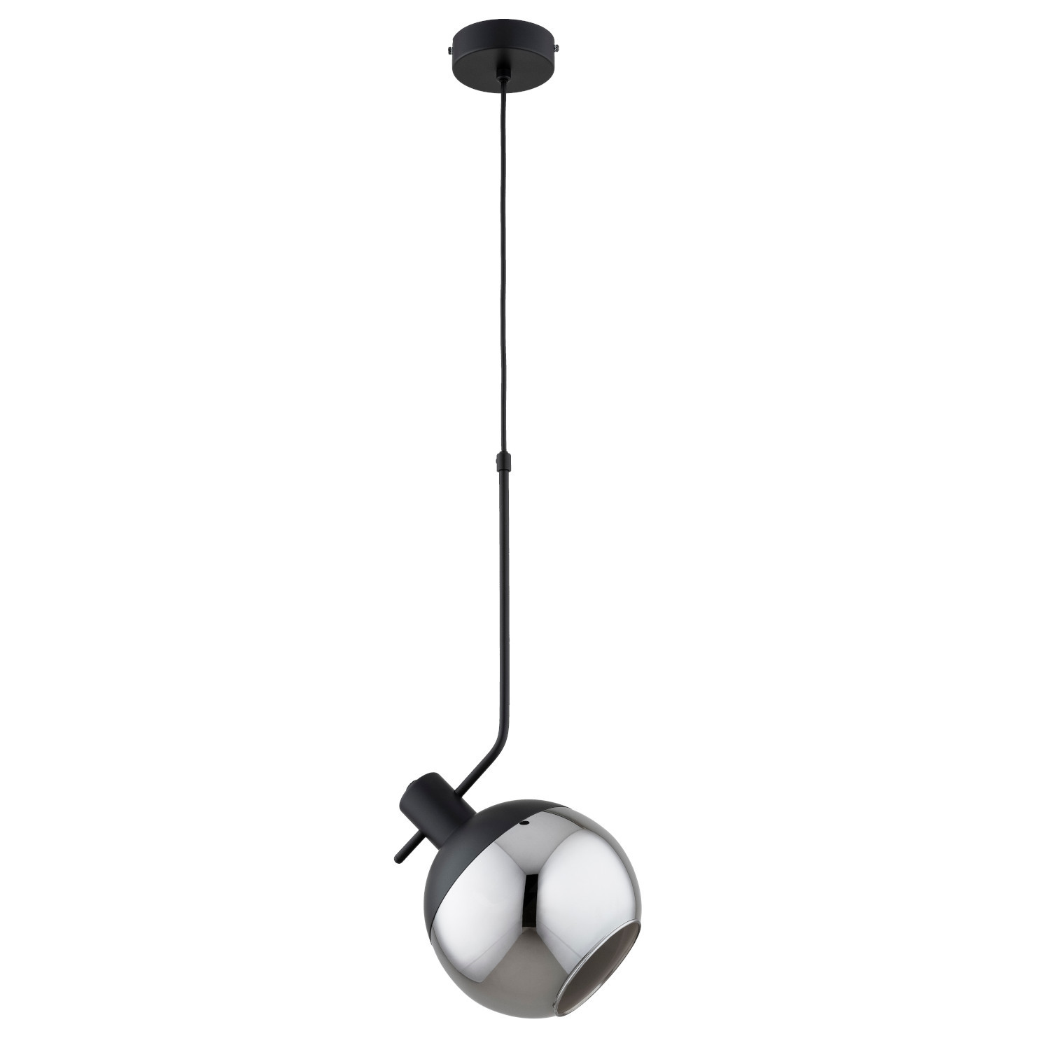 Lampa wisząca czarna VELTO 1xE27x15W wym: 90x20x20 cm Alfa