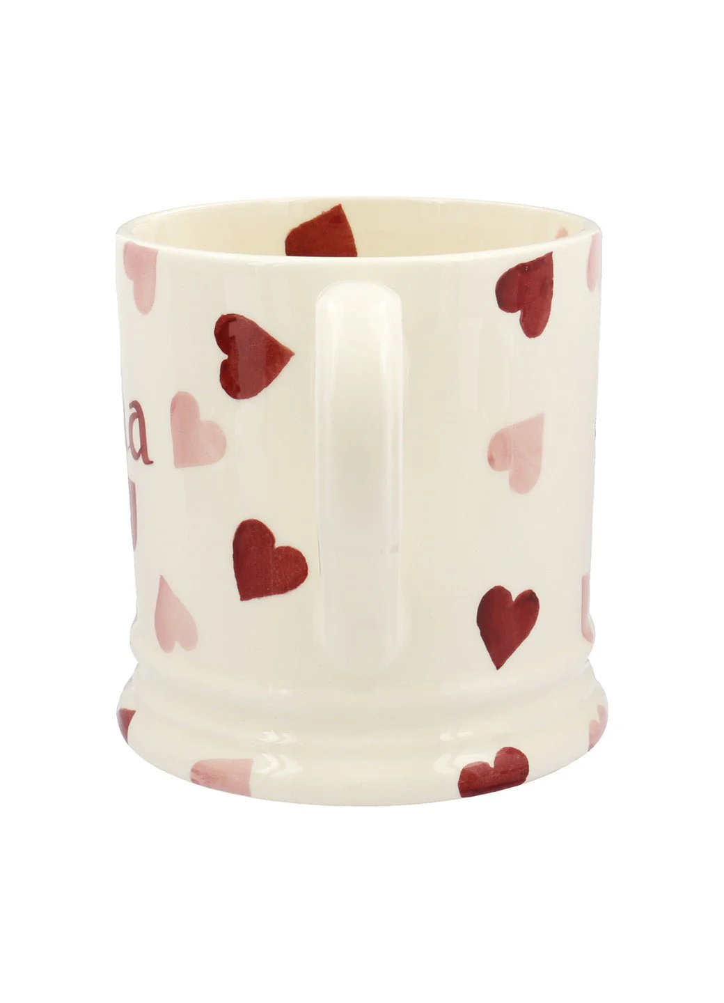Personalised Pink Hearts Large Mug