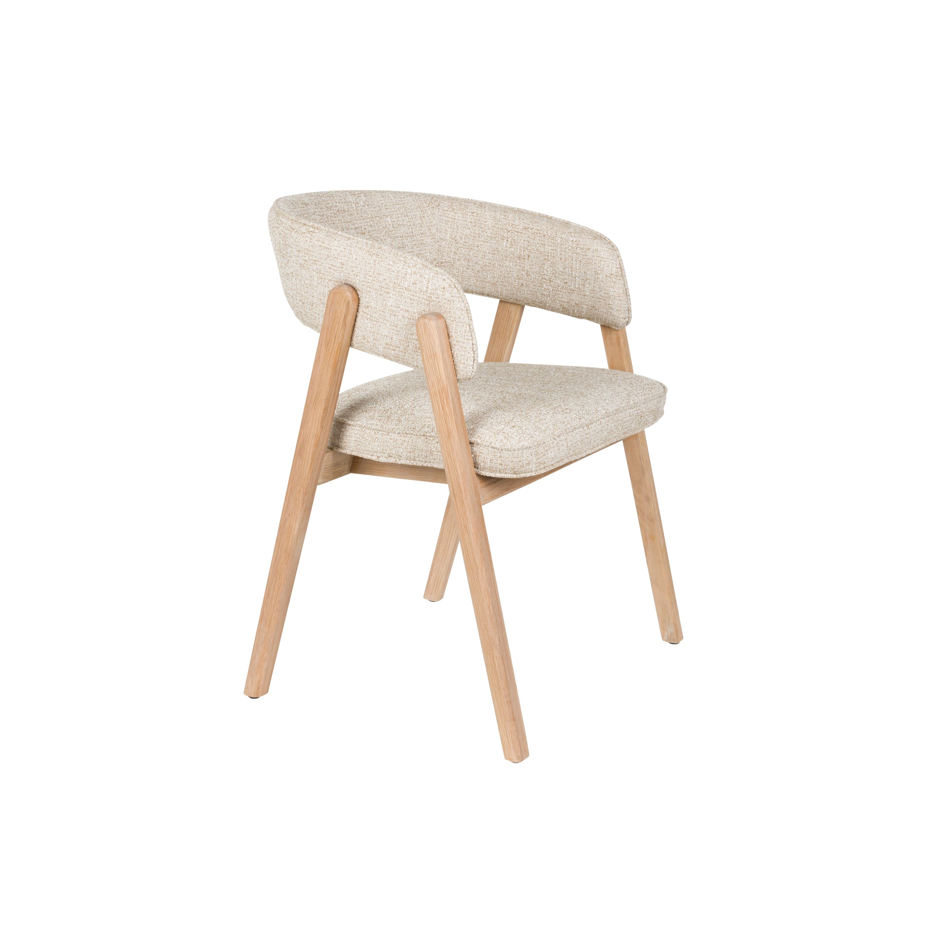 Zuiver Bright Eetkamerstoel Armleuning Beige