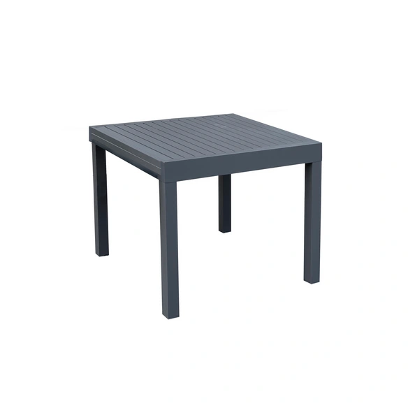 Tischgruppe »ELENA«, 5-tlg., Dunkelgrau, Aluminium, Kunststoff