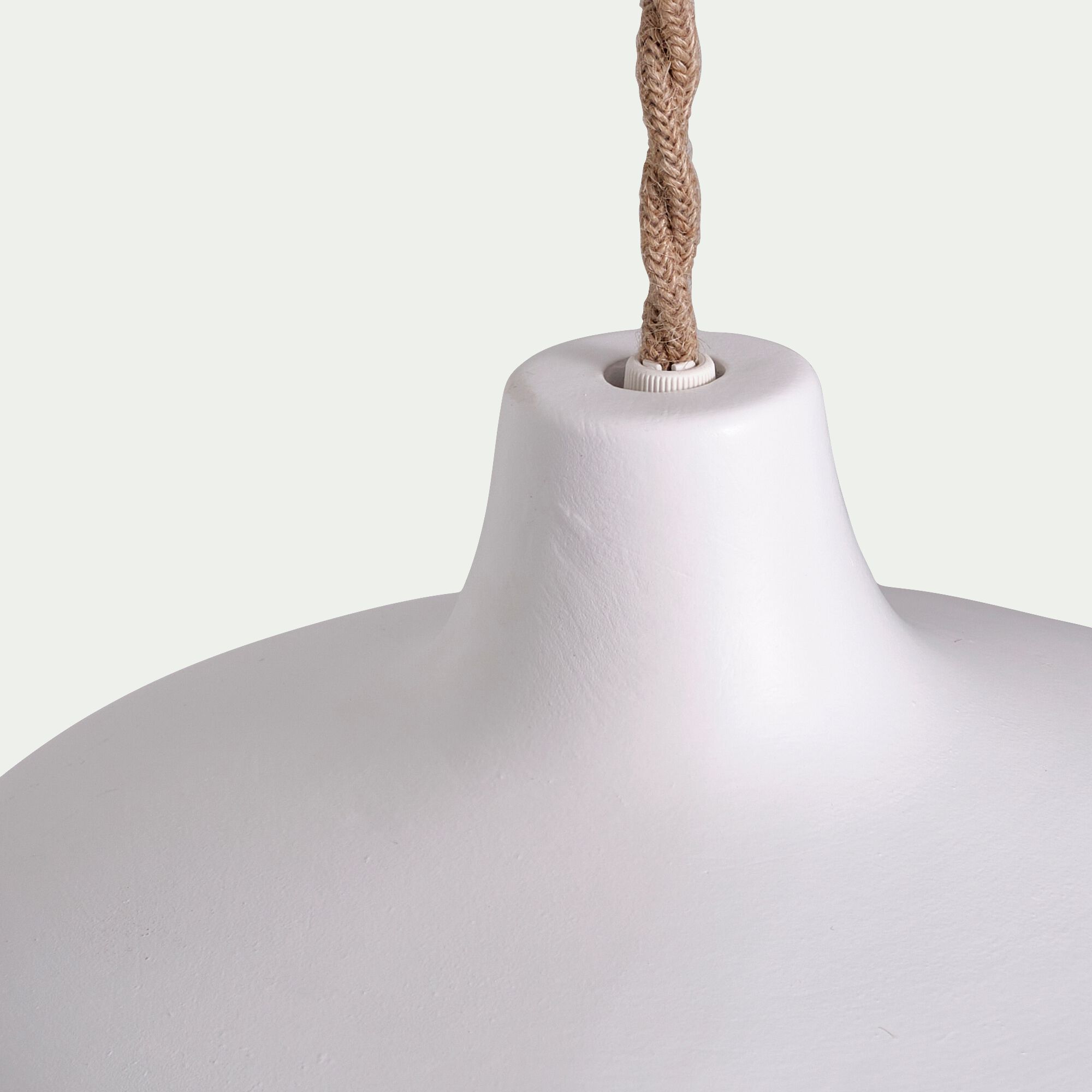NEFTA - Suspension électrifiée en terre cuite D18cm - blanc