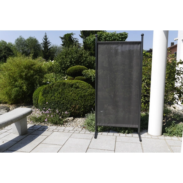 Sichtschutz, Stahl/Polyethylen (PE)/Polyvinylchlorid (PVC), HxL: 178 x 82 cm