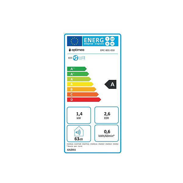 Climatiseur mobile 1500w 10m² Optimea OPC-B01-050