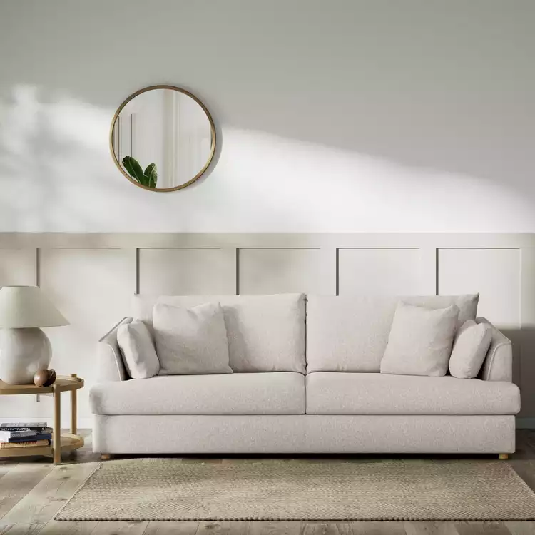 Habitat Holmfirth Fabric 4 Seater Sofa - Natural