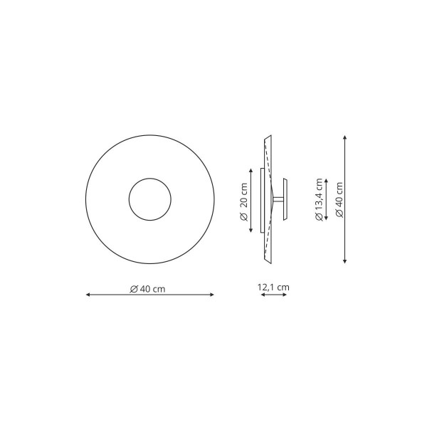 Plafon COCO designerski biały LED 12W 3000K 1400lm IP20 Light Prestige