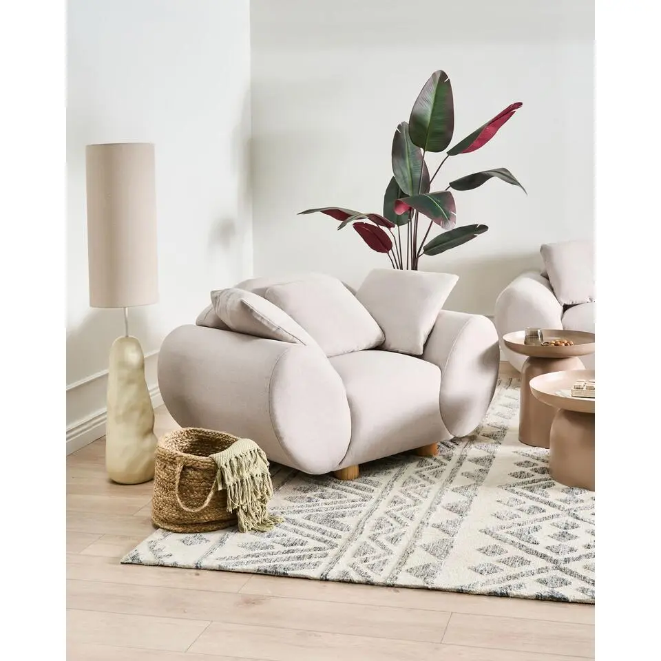 RINGEL - Fauteuil - Lichtbeige - Polyester