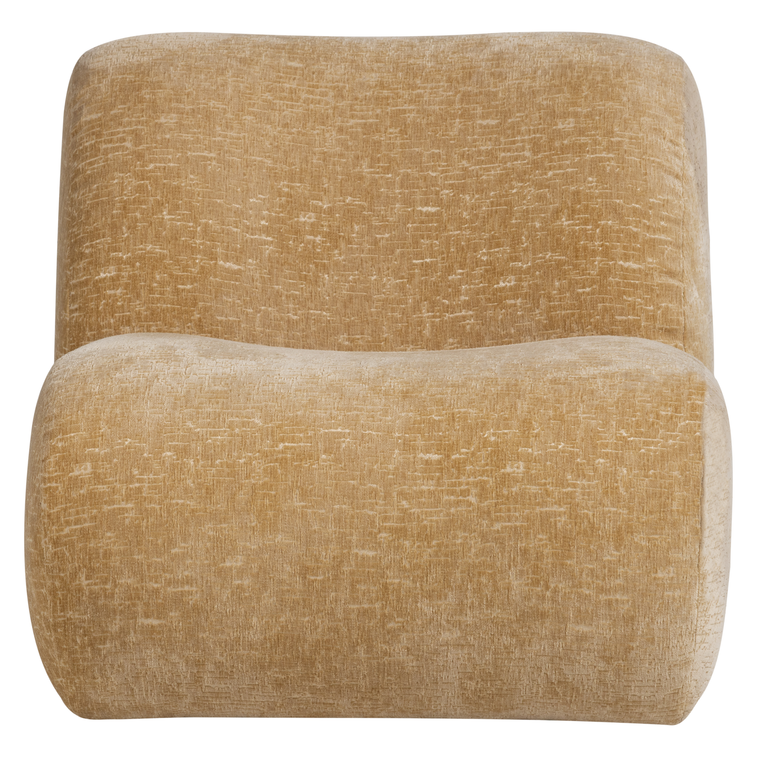 WOOOD fauteuil craquelé Nomu - Velvet - Lichtgeel - 74x76x92