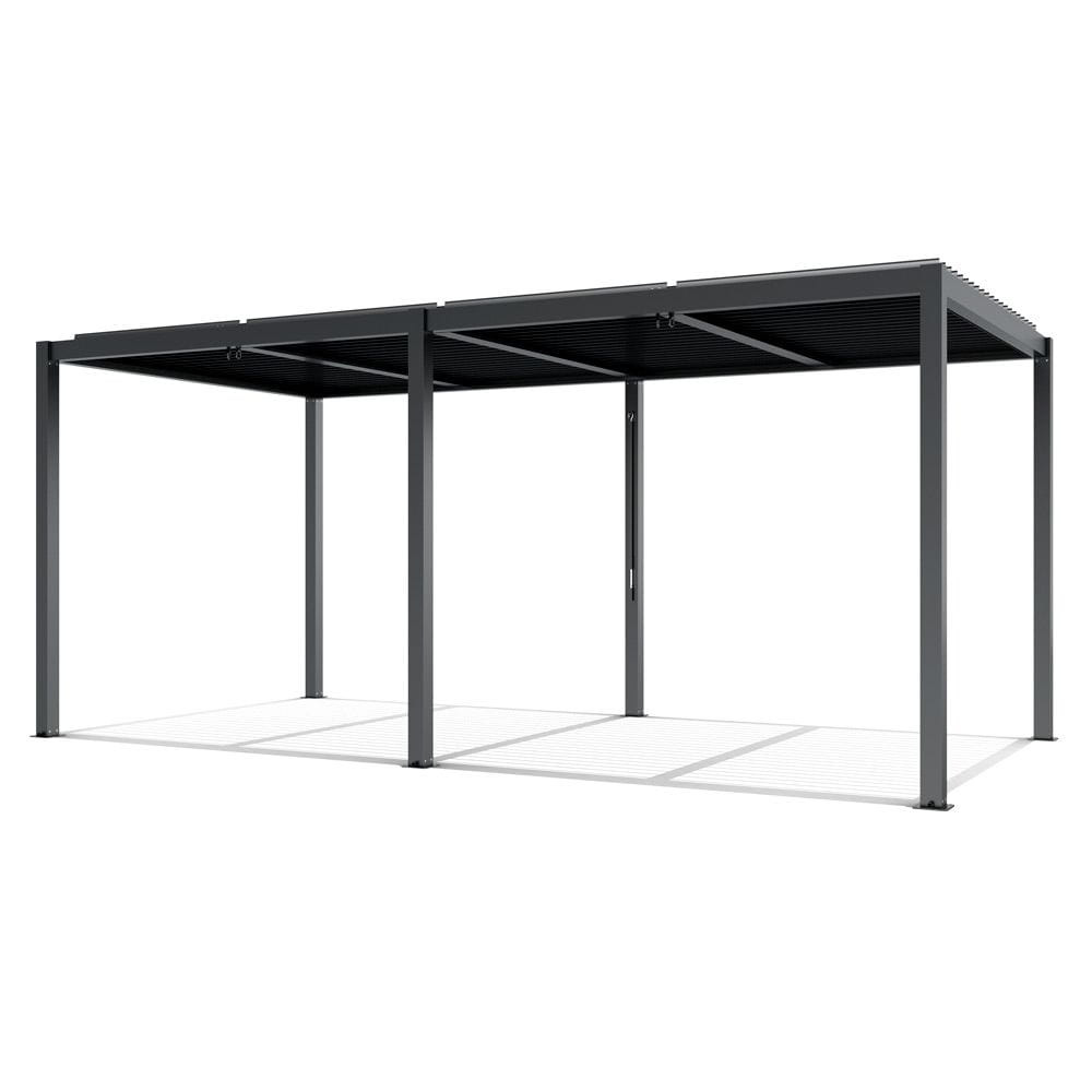 Pergola ogrodowa Luxe 7.8x4m aluminiowa z oświetleniem LED antracytowa