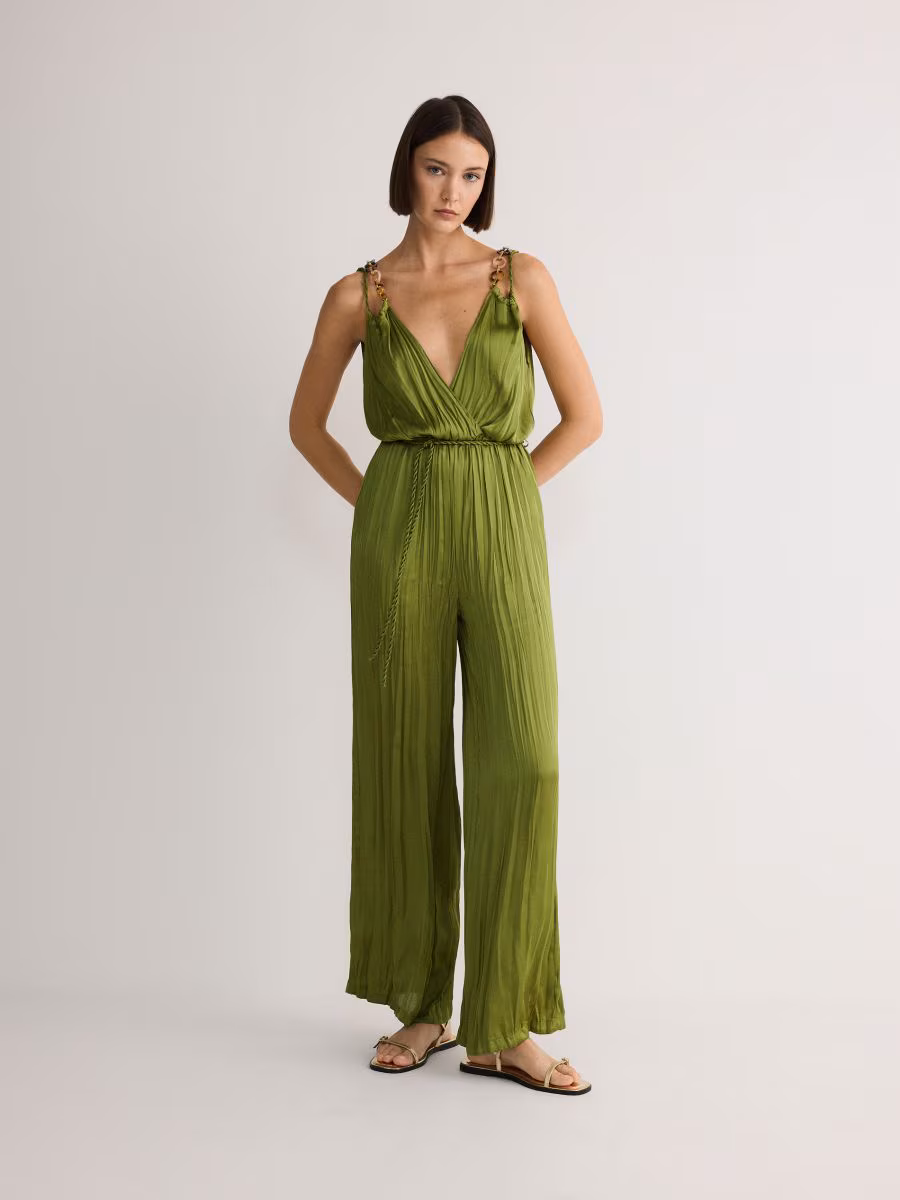 Sleeveless Plisse Playsuit