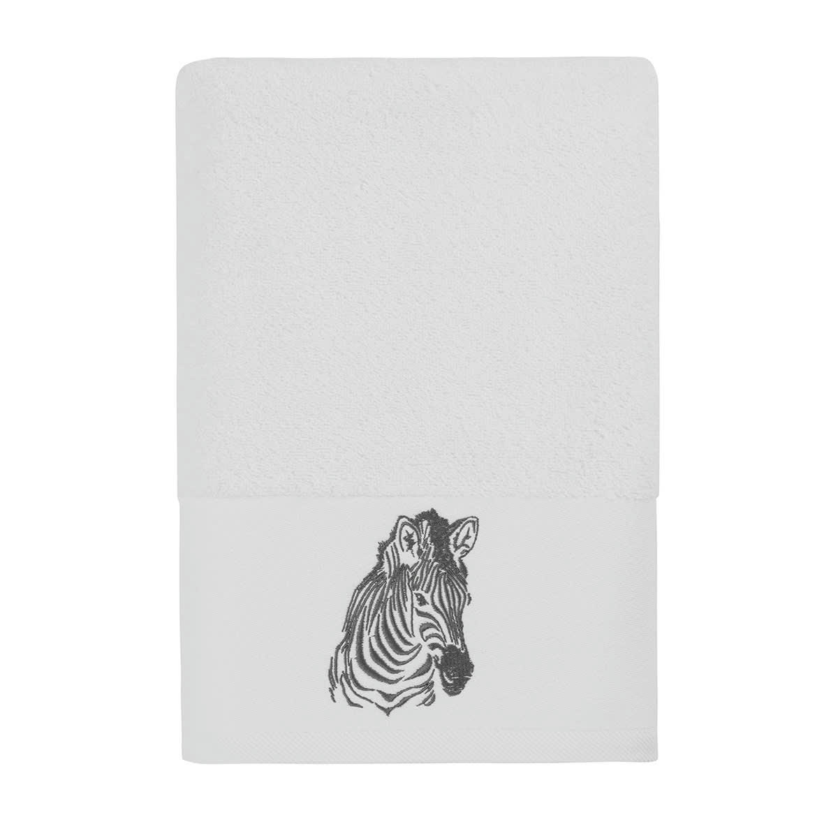 ZEBRA - Drap de bain en coton Blanc 70x140 cm