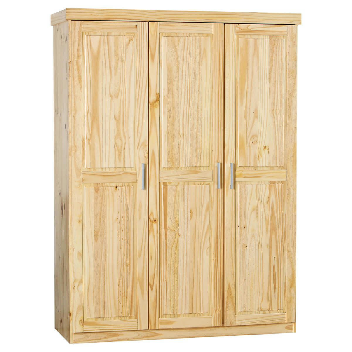 CALI - Armoire  3 portes bois massif naturel