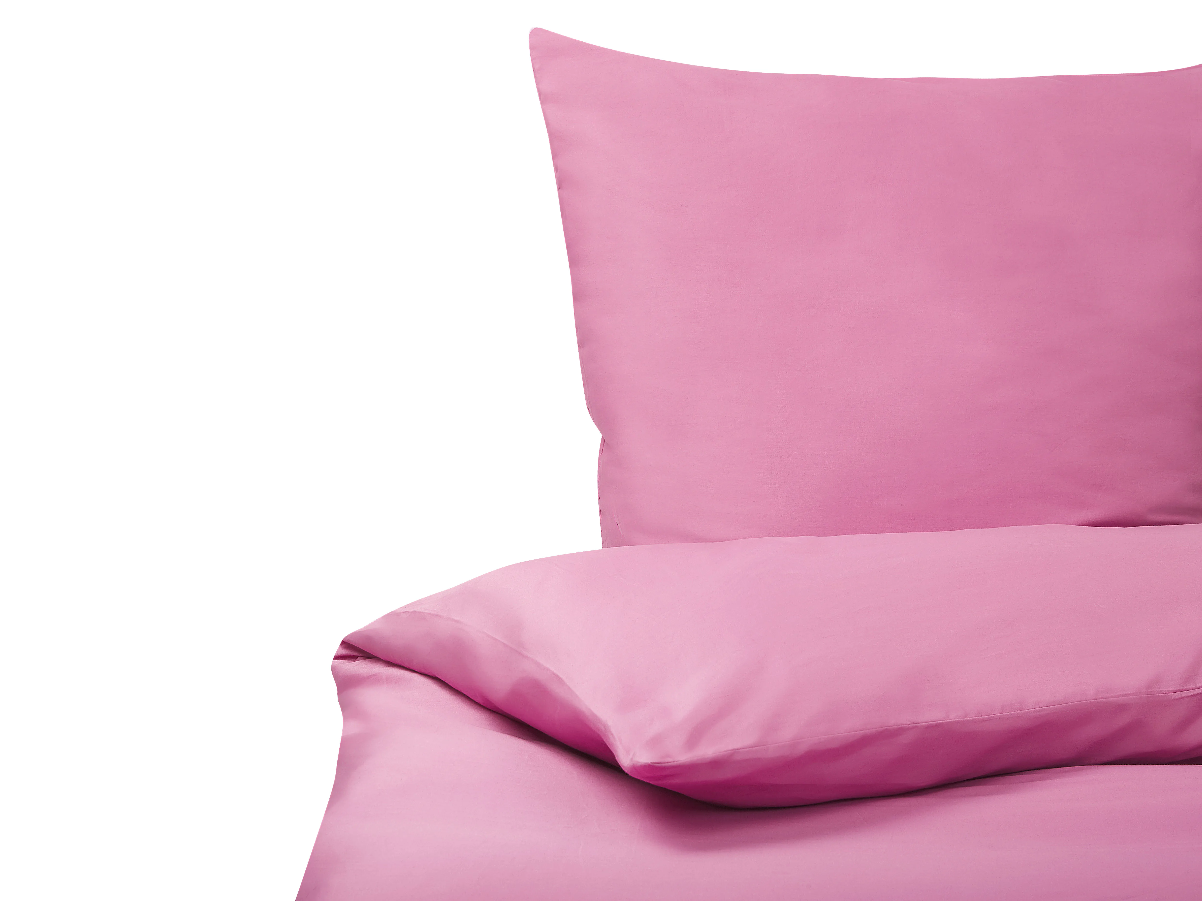 Duvet Cover Set HARMONRIDGE Sateen Cotton 135 x 200 cm Pink
