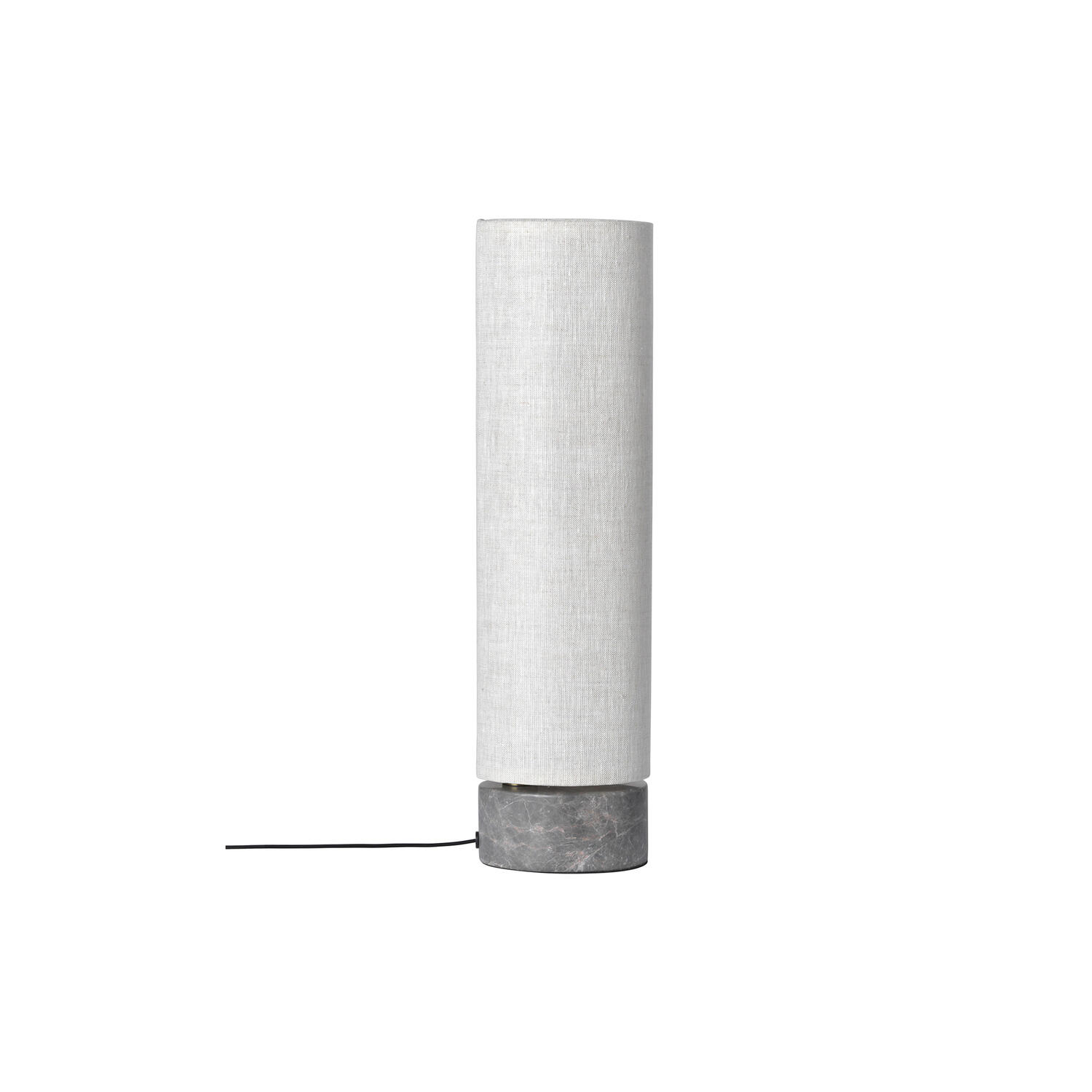 Unbound Table Lamp, grey marble/canvas