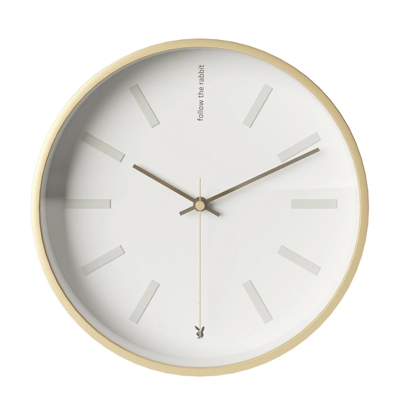 Wanduhr »Heather«, BxHxT: 28 x 28 x 4 cm, weiß/goldfarben