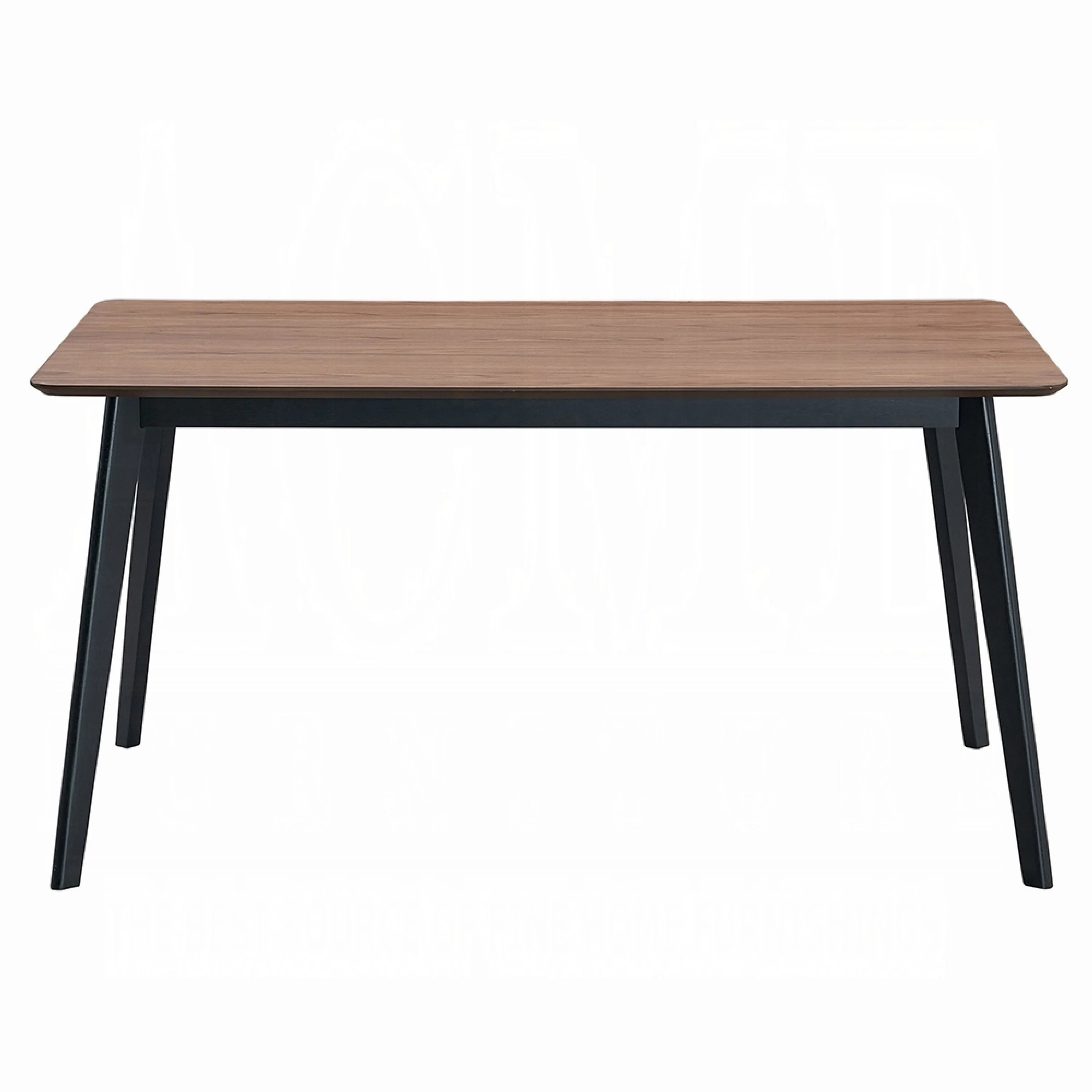 Bery Dining Table, 59 Inch Rectangular Brown Top, Scandinavian Black
