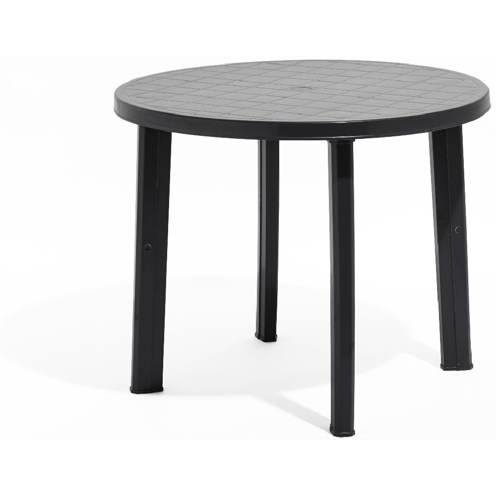 Table de jardin ronde 2/4 personnes Viva gris foncé Ø90xH72cm