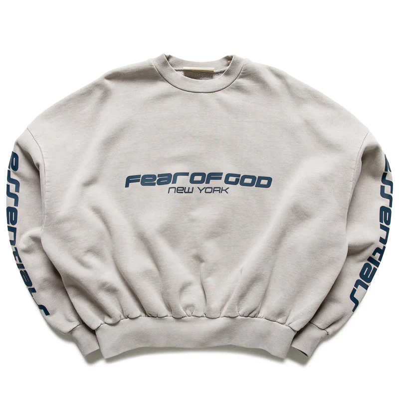 Fear Of God Essentials New York Heavy Fleece Cropped Sweatshirt - Smoke Grey