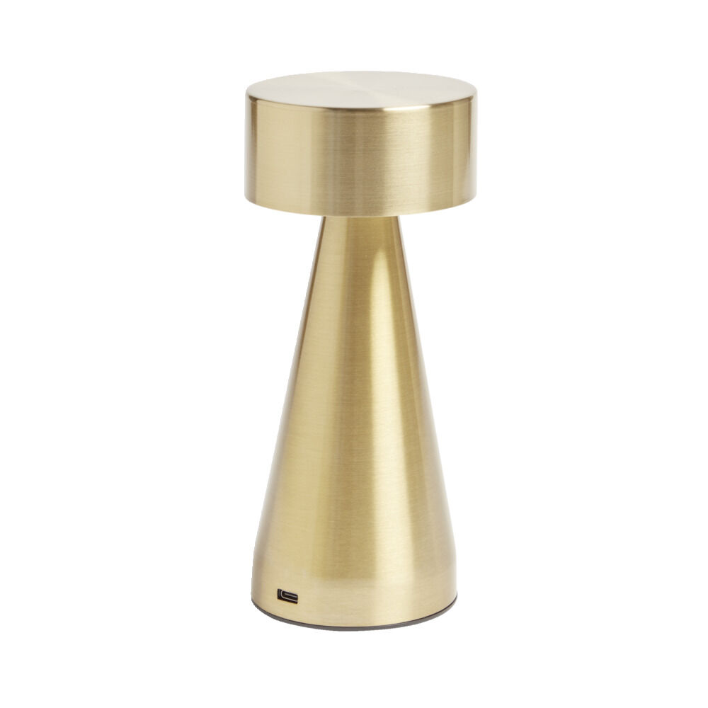 Lampe de table Squari USB tactile doré Ø9,5xH22,5cm