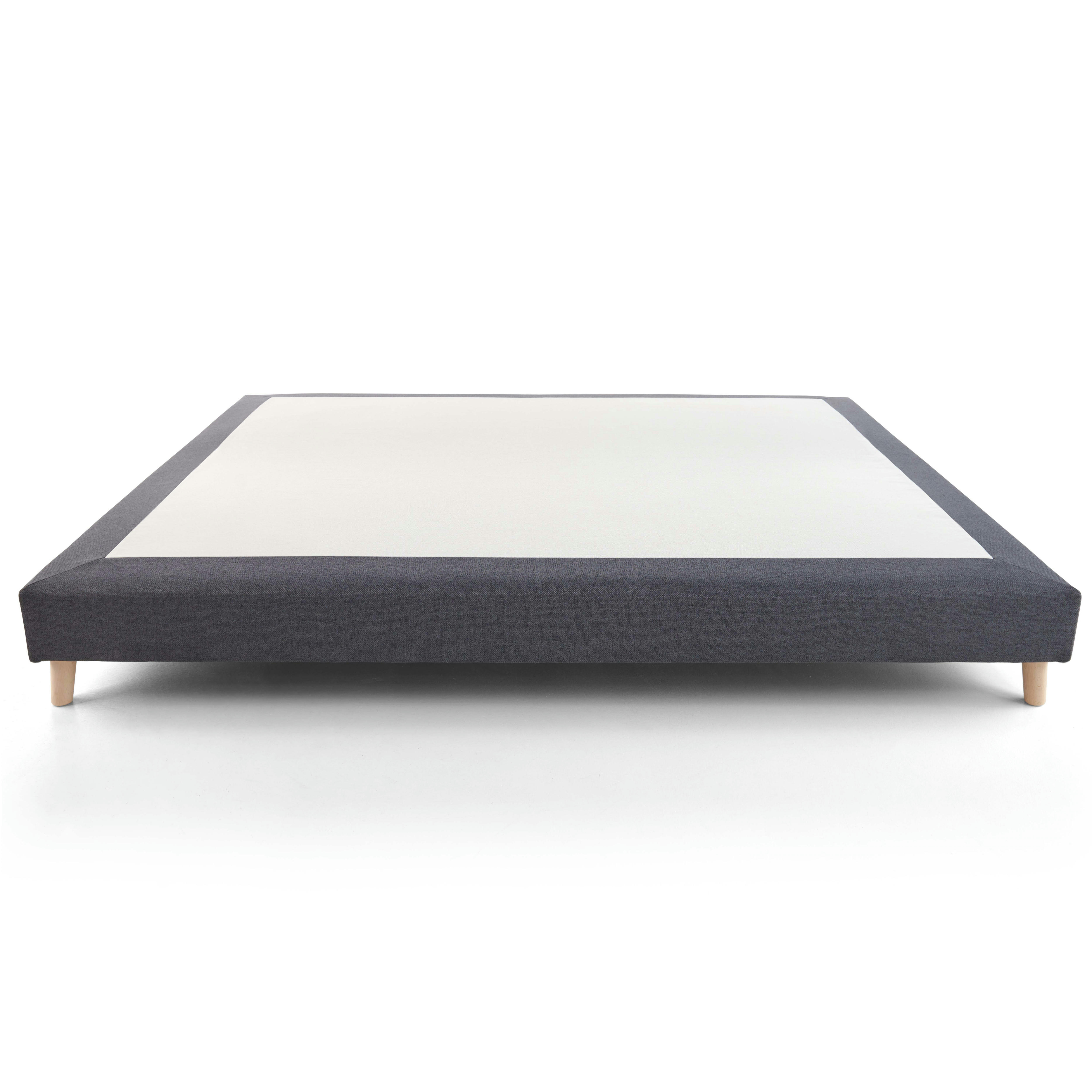 REVO - Sommier à lattes actives en bois massif noir 160 x 200 cm