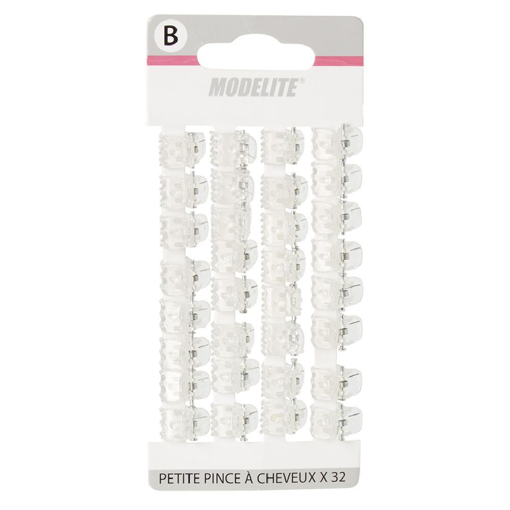 Mini pince plastique transparent x32