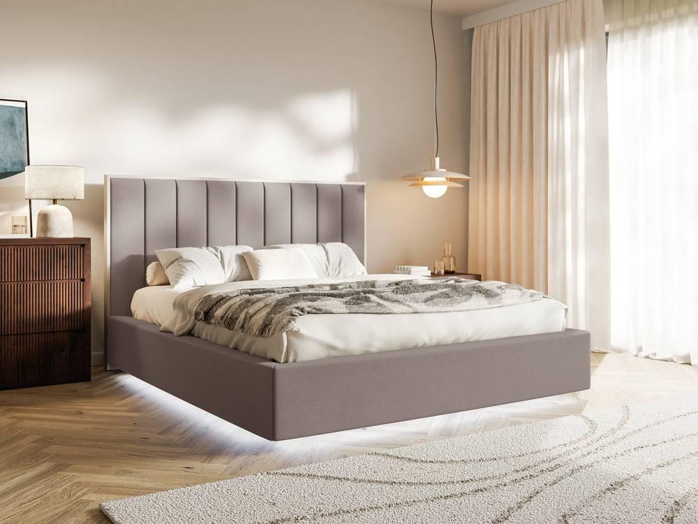 Bedframe Taavi fluweel met verlichting 180 x 200 cm