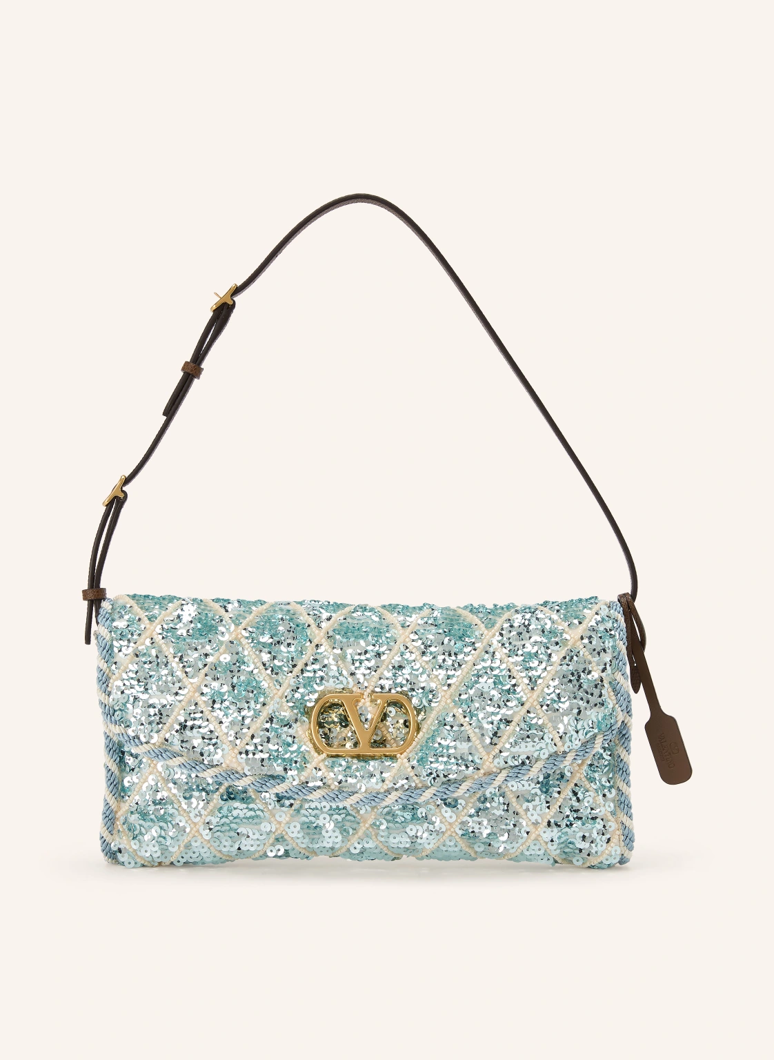 VALENTINO GARAVANI Schultertasche DEVAIN mit Pailletten und Schmuckperlen