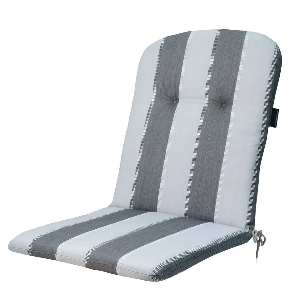 Madison - Kuipstoelkussen Hoge Rug Banda grey - Ca. 96x45 cm - Set van 4