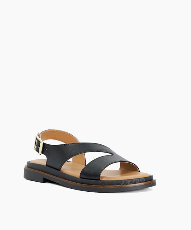 Larko Black - Leather Sandals