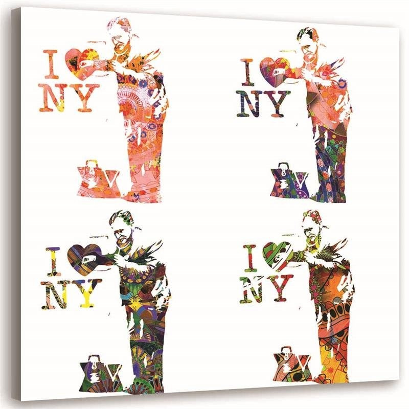 Feeby Obraz na płótnie Mural Banksy I love New York 30x30