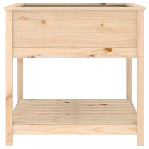 NNEVL Planter with Shelf 82.5x82.5x81 cm Solid Wood Pine