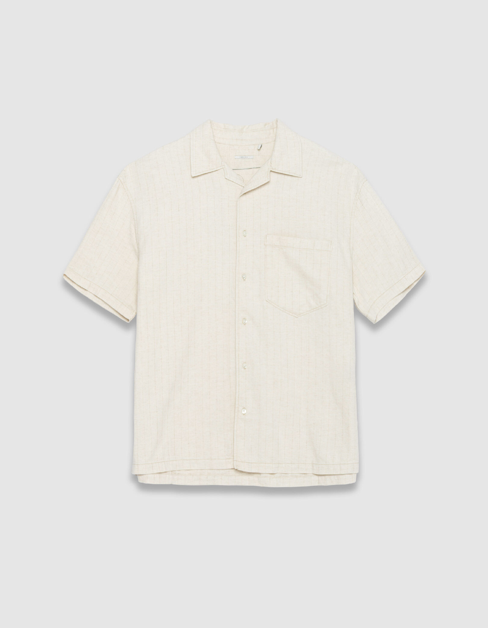 Chemise loose en jean écru motif rayures Homme