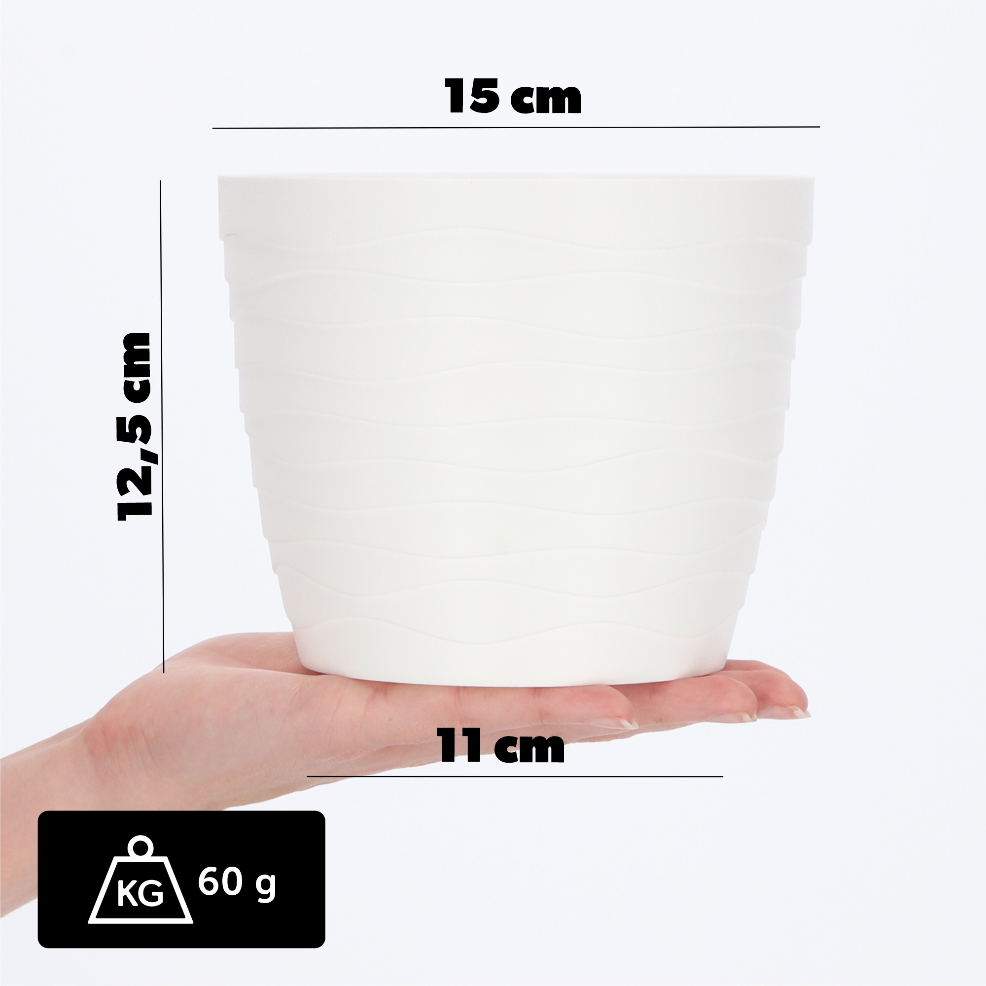 Doniczka Osłonka Donica Na Kwiaty 15cm Kolory