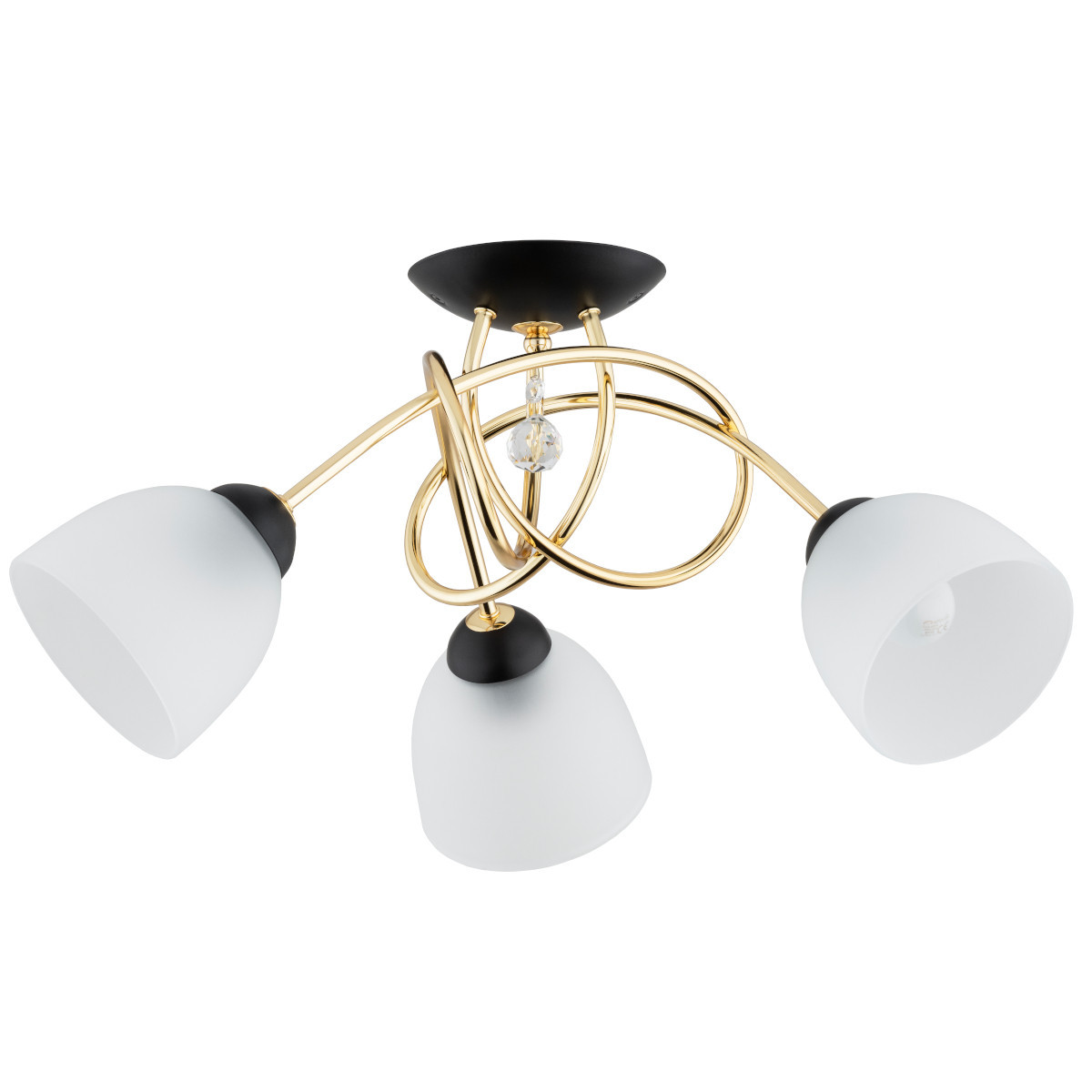 Lampa sufitowa MODENAzłoto-czarna-biała 3xE27x15W IP20 Alfa