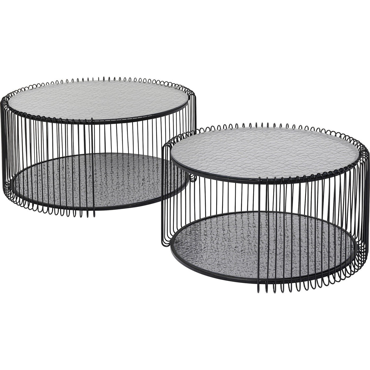 Kare Design Salontafel Wire Double Bubble zwart (2/Set)