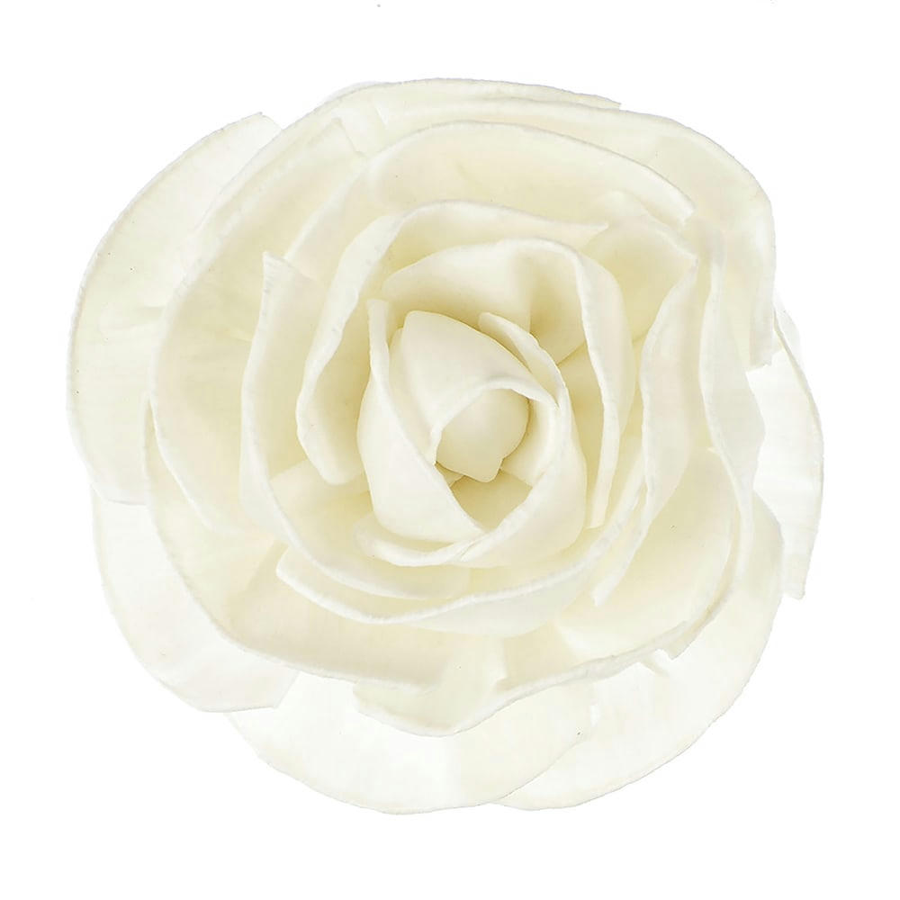 - Fleur de tier Roséa grand modèle en tissu  blanc