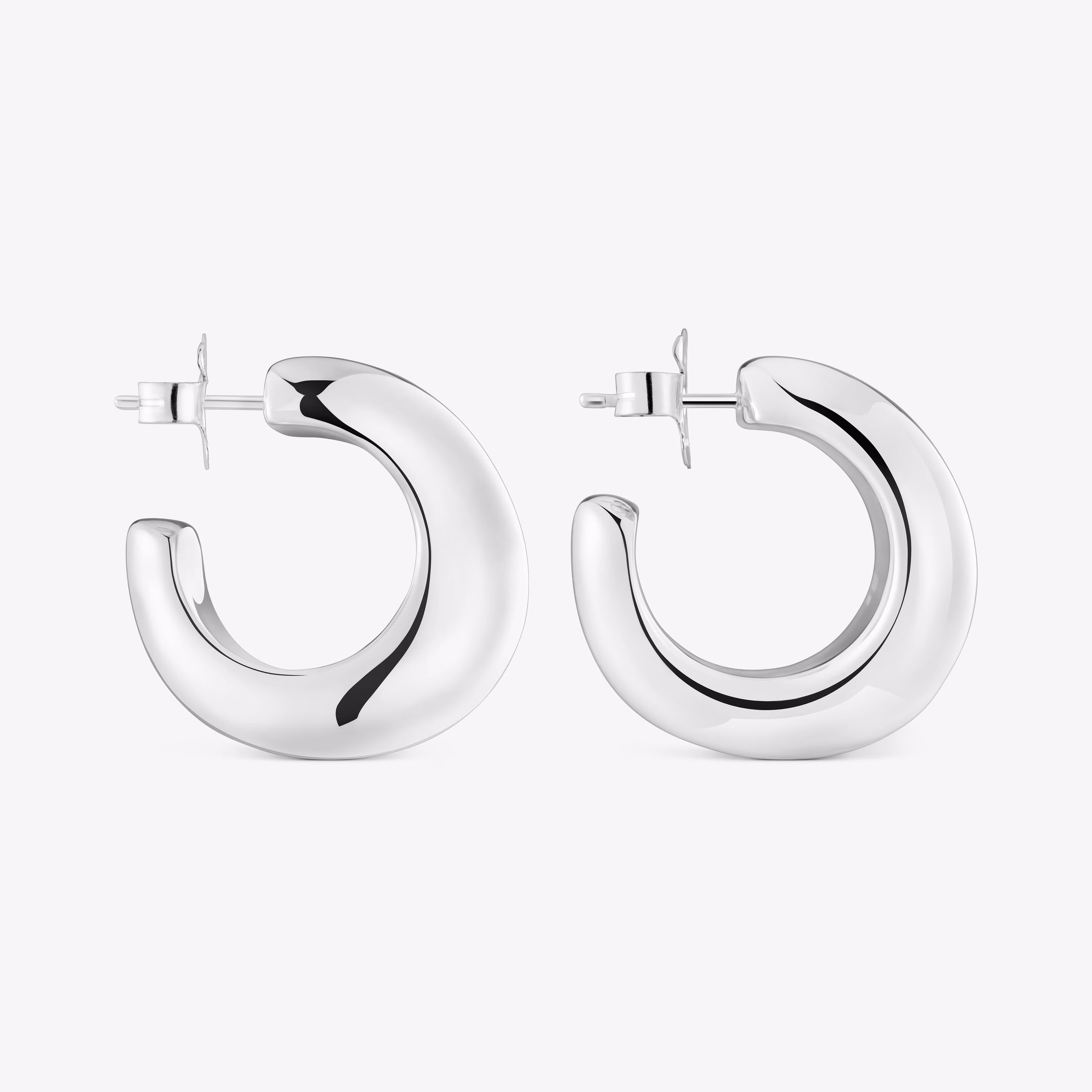 Pendientes de aro de plata Galia Basics
