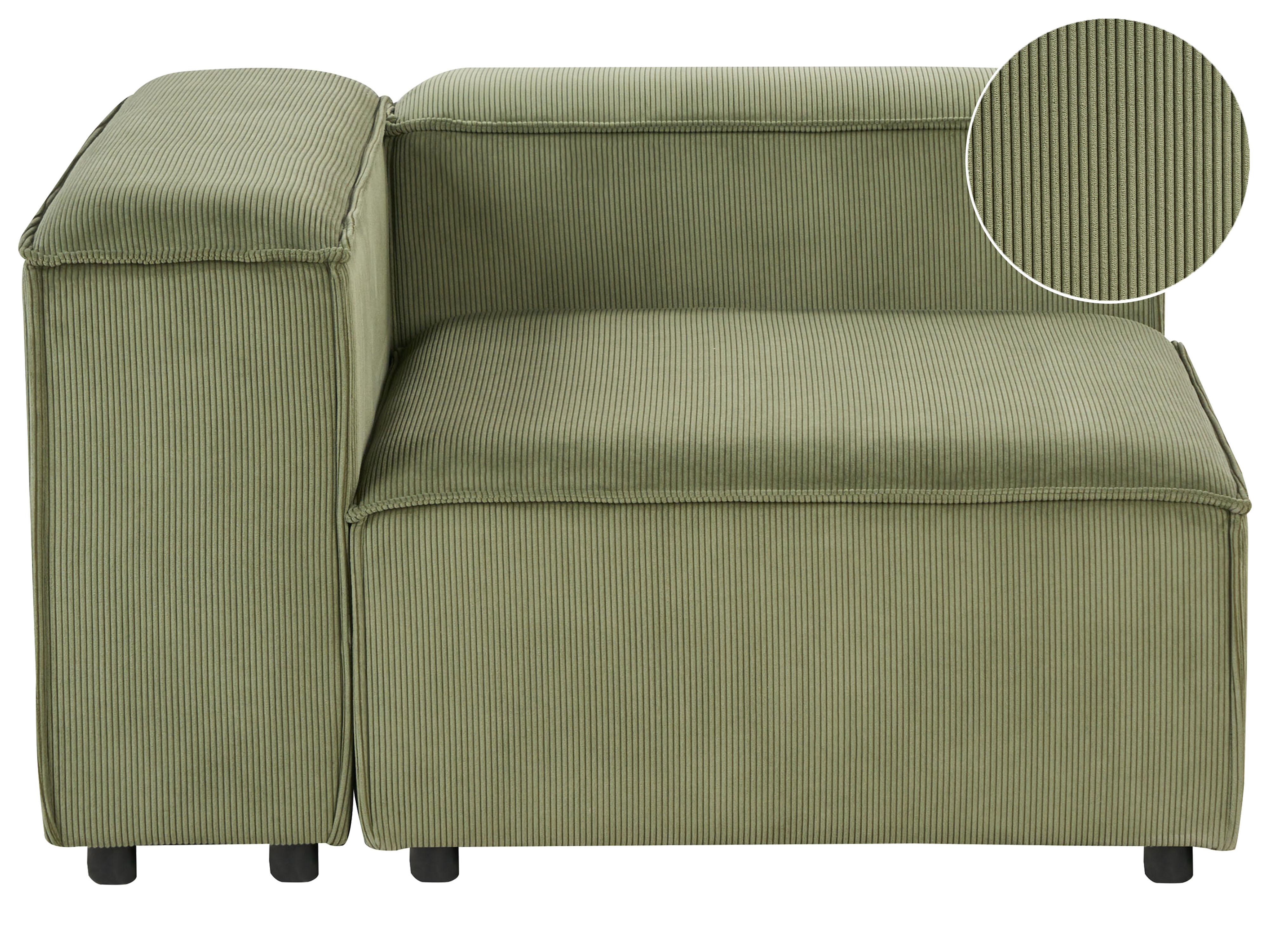 Corner Seat ARDAL Corduroy Green Right Hand