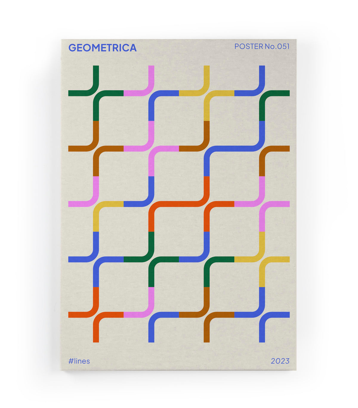 Canvas 60x40 Geometrische afdruk