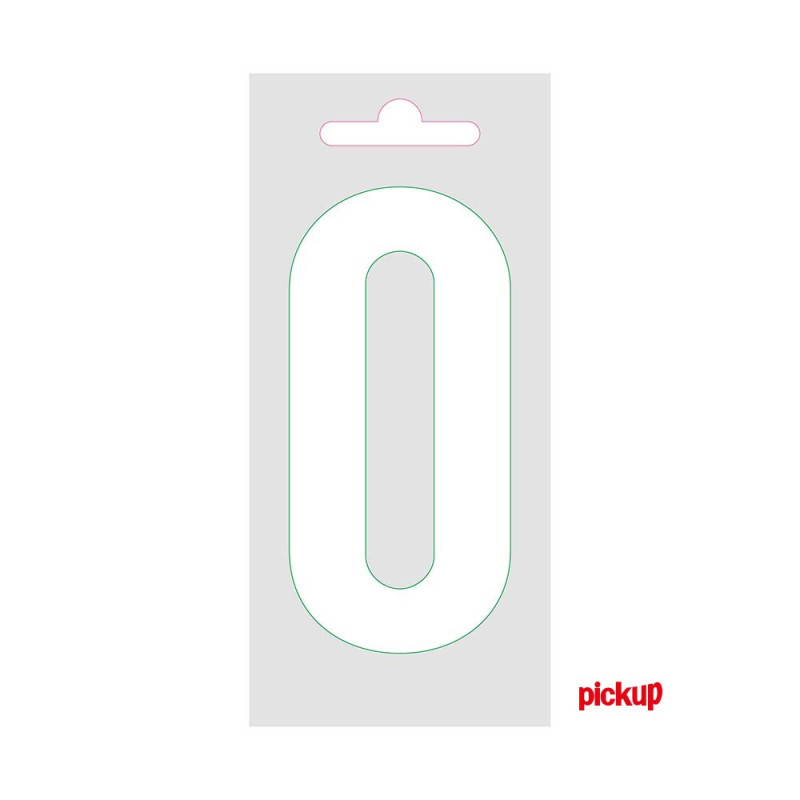 Lettre O adhésive blanche 9 cm PICKUP