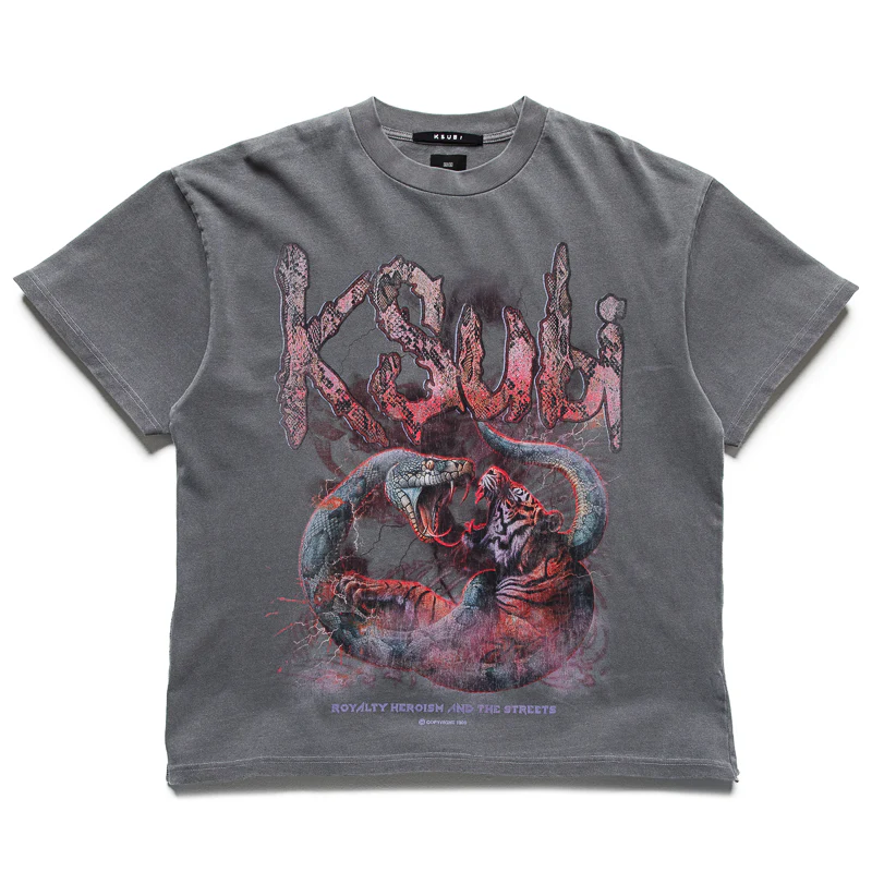 Ksubi Knotted Ekcess Tee - Charcoal