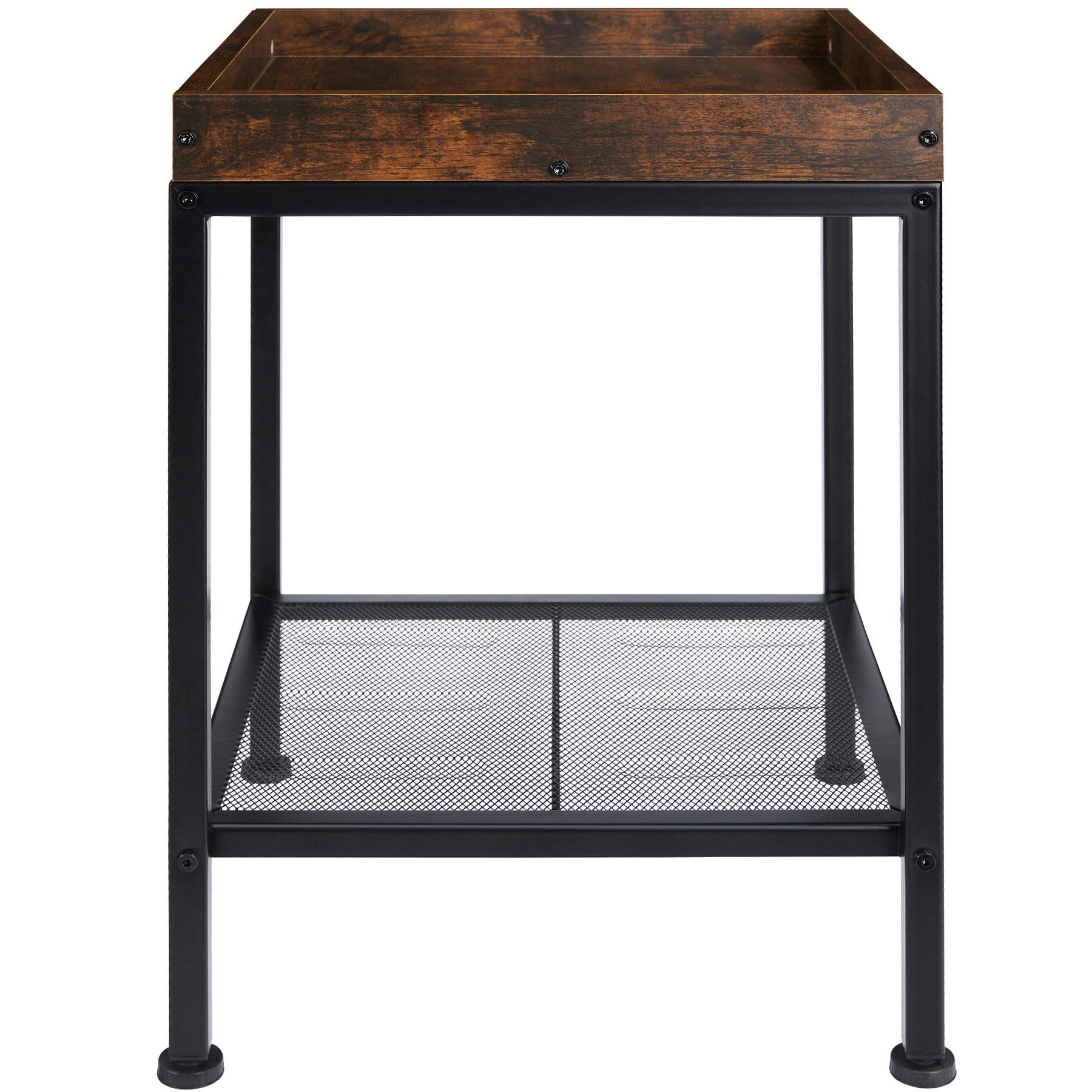 - Table d'appoint Style industriel Bois foncé industriel, rustique