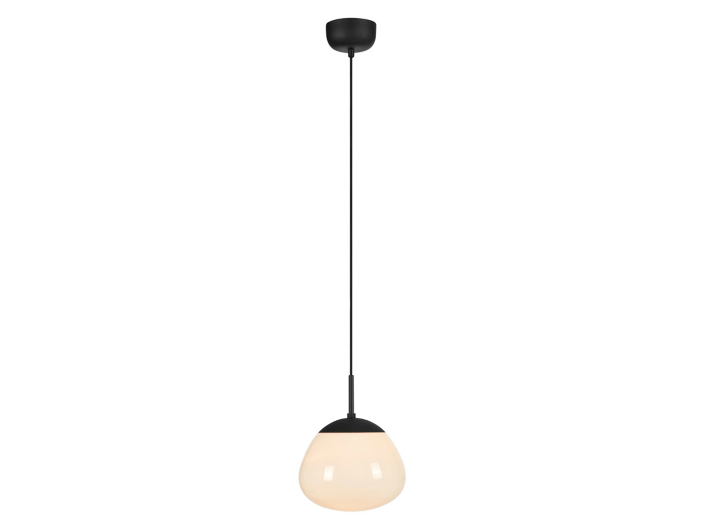 Lampa wisząca Rise szklana biała