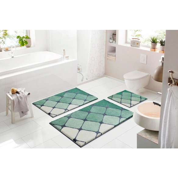 Badematte »Shanga«, BxL: 70 x 120 cm, grün, aus 100% Polyacryl