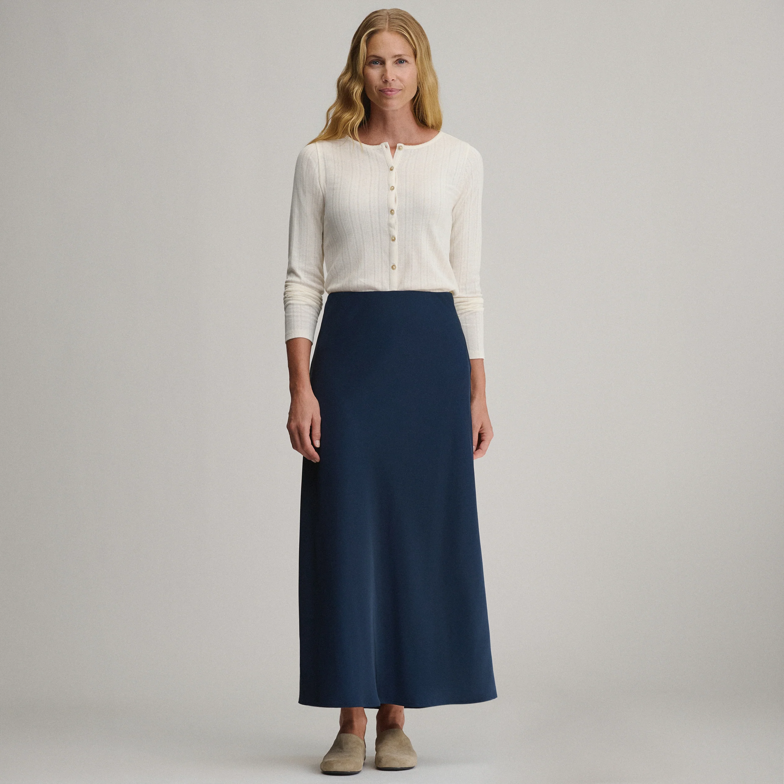 Women's Bias Midi Skirt